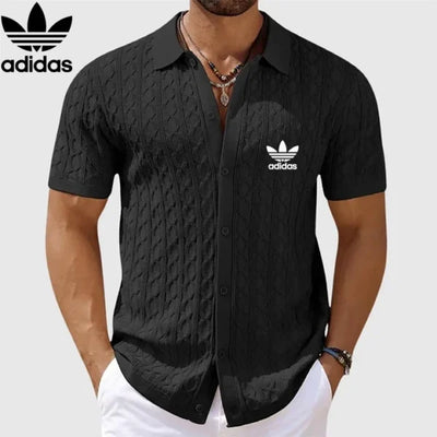 AD – Knit Texture Button Shirt