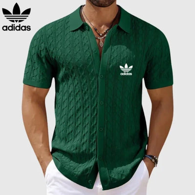 AD – Knit Texture Button Shirt