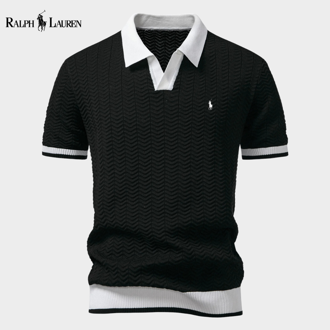 RL – Woven Texture Polo Shirt