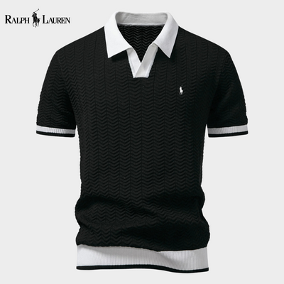 RL – Woven Texture Polo Shirt