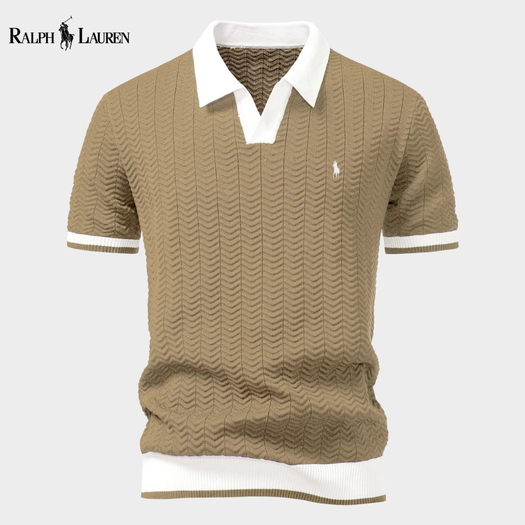 RL – Woven Texture Polo Shirt