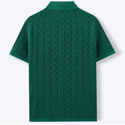 AD – Knit Texture Button Shirt