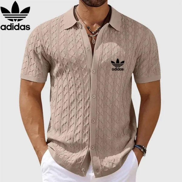 AD – Knit Texture Button Shirt