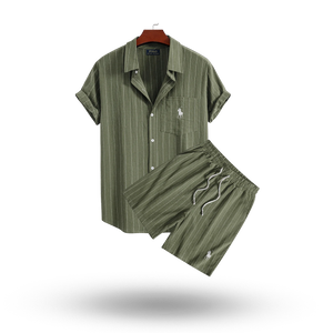 RL – Striped Summer Shirt & Shorts Set