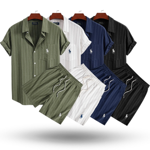 RL – Striped Summer Shirt & Shorts Set