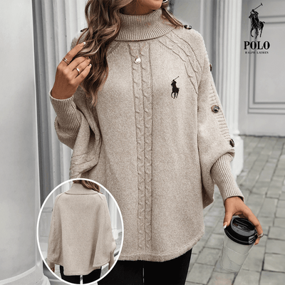 RL – Elegant Knit Poncho Sweater