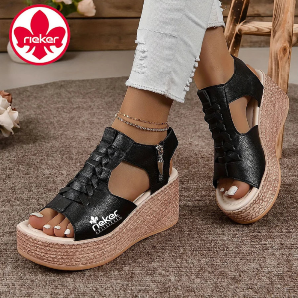 RK – BraidedRise Wedge Sandals