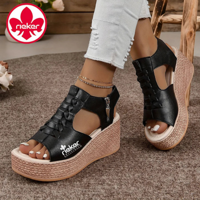 RK – BraidedRise Wedge Sandals