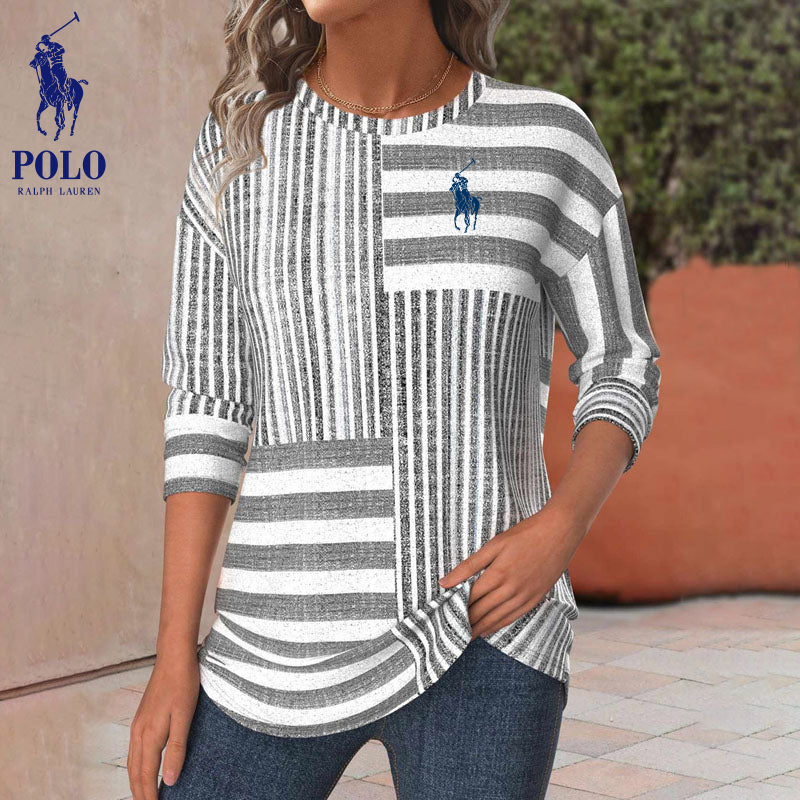 RL – Striped Casual Knit Top
