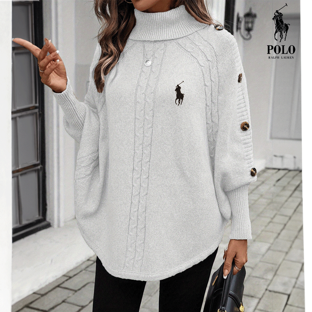 RL – Elegant Knit Poncho Sweater