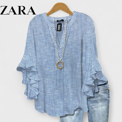 ZR – Floral Ruffle Sleeve Blouse