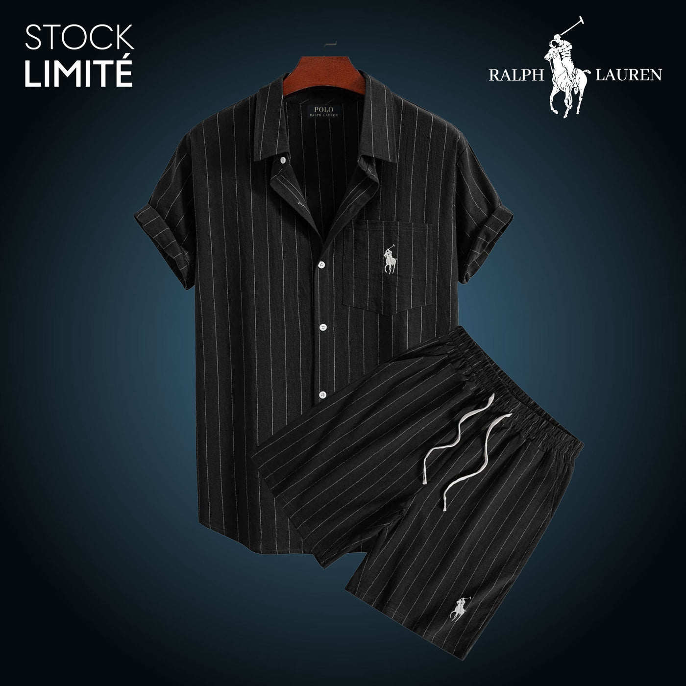 RL – Striped Summer Shirt & Shorts Set
