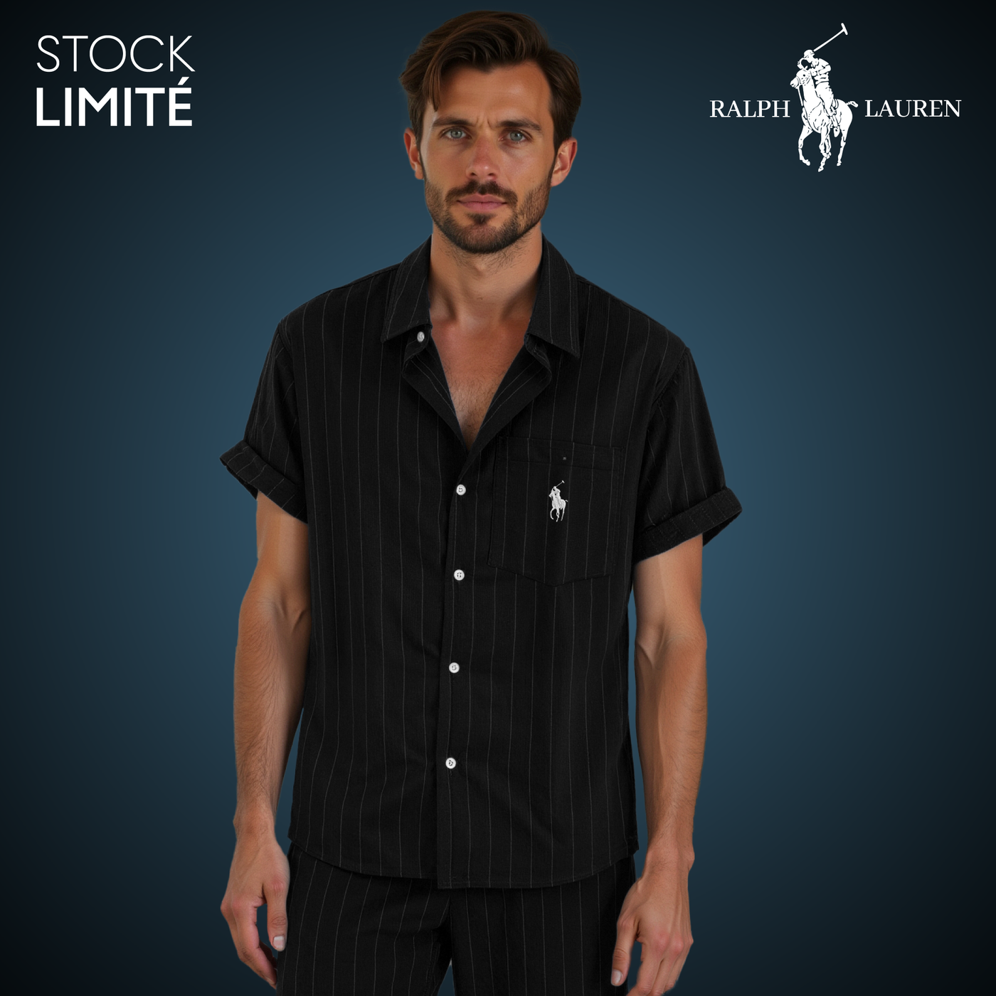 RL – Striped Summer Shirt & Shorts Set