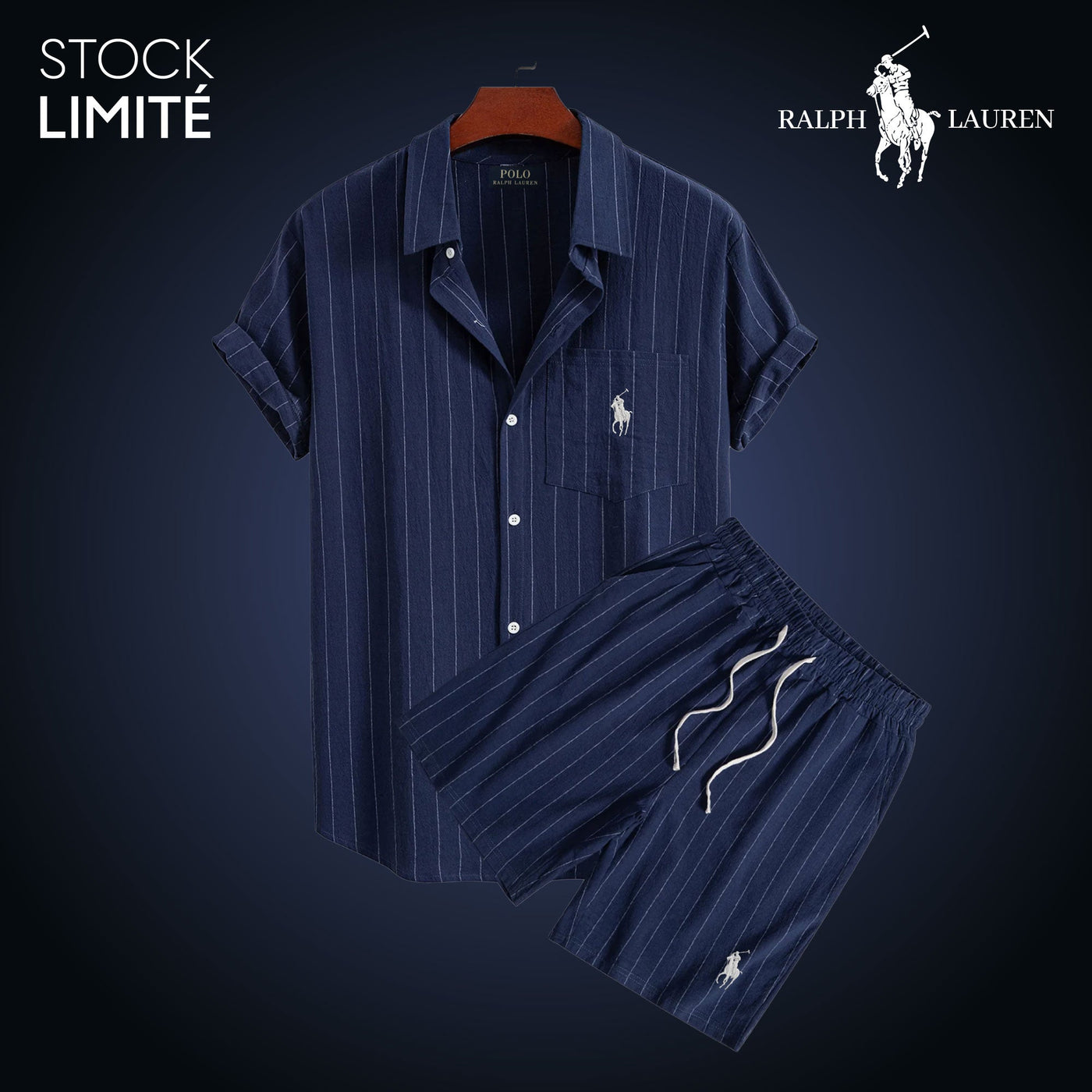 RL – Striped Summer Shirt & Shorts Set