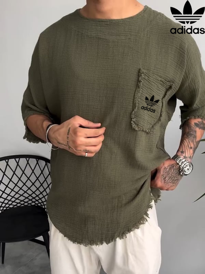 AD – Short-sleeved linen T-shirt