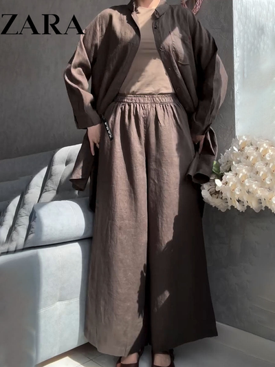 ZR – Relaxed Linen Wide-Leg Set