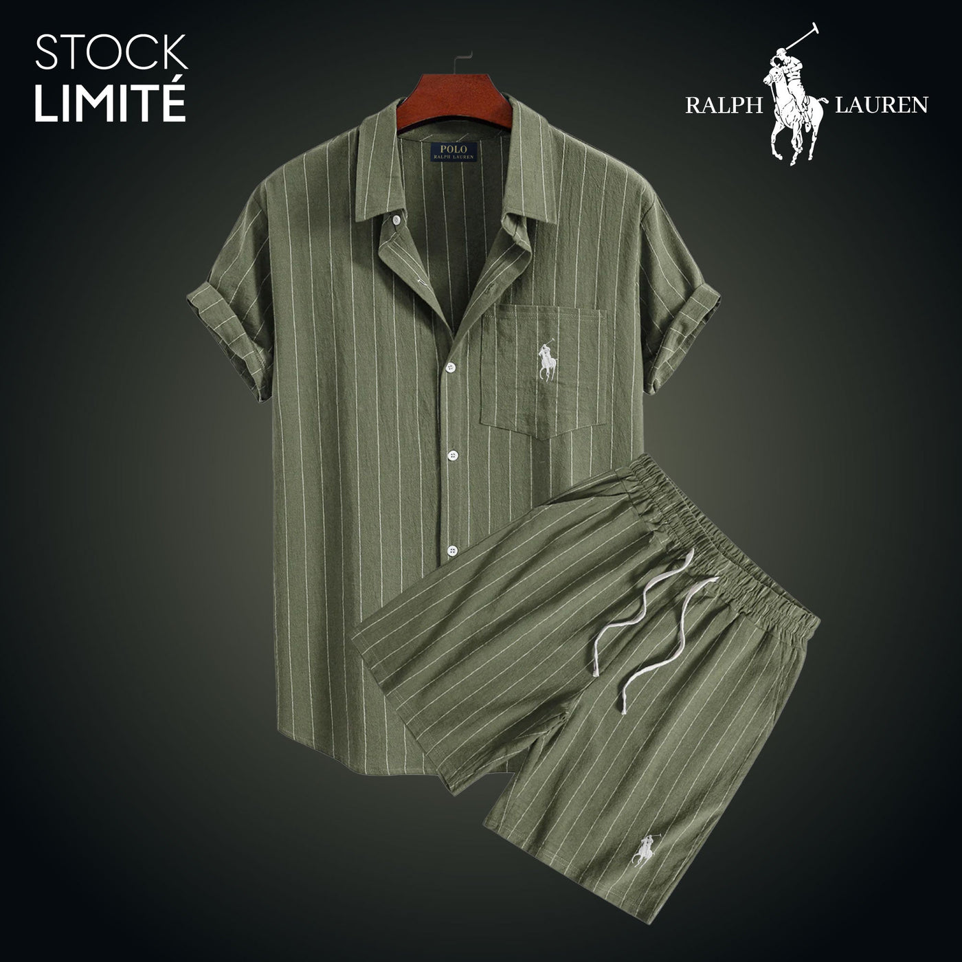 RL – Striped Summer Shirt & Shorts Set