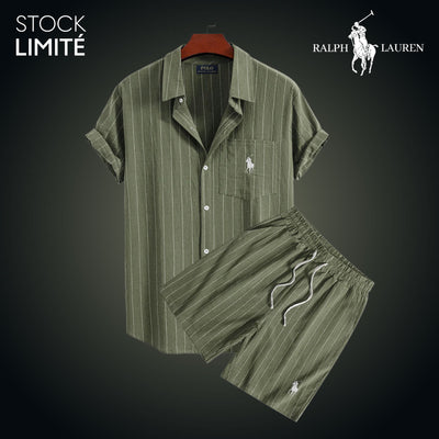 RL – Striped Summer Shirt & Shorts Set