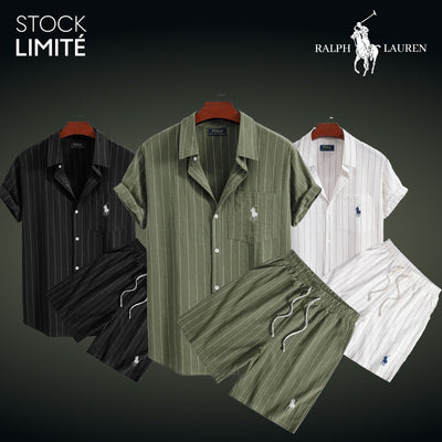 RL – Striped Summer Shirt & Shorts Set