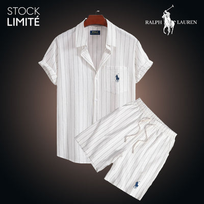 RL – Striped Summer Shirt & Shorts Set